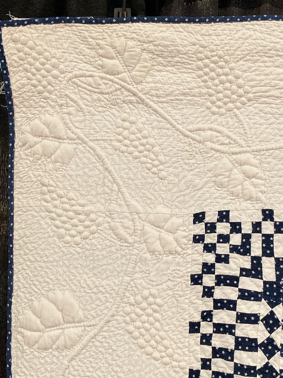 1876- Indigo Trapunto Quilt