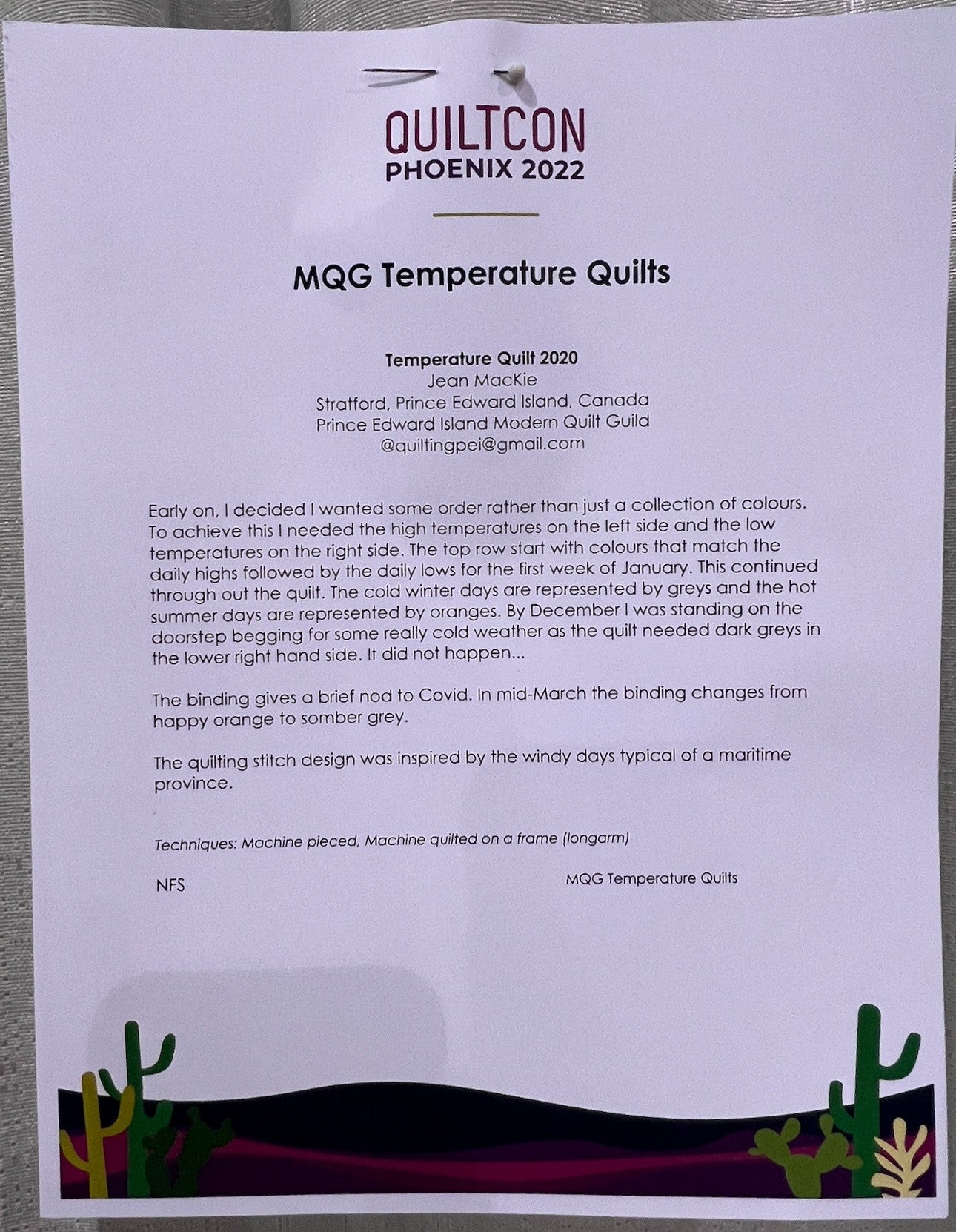 Temperature Quilt 2020