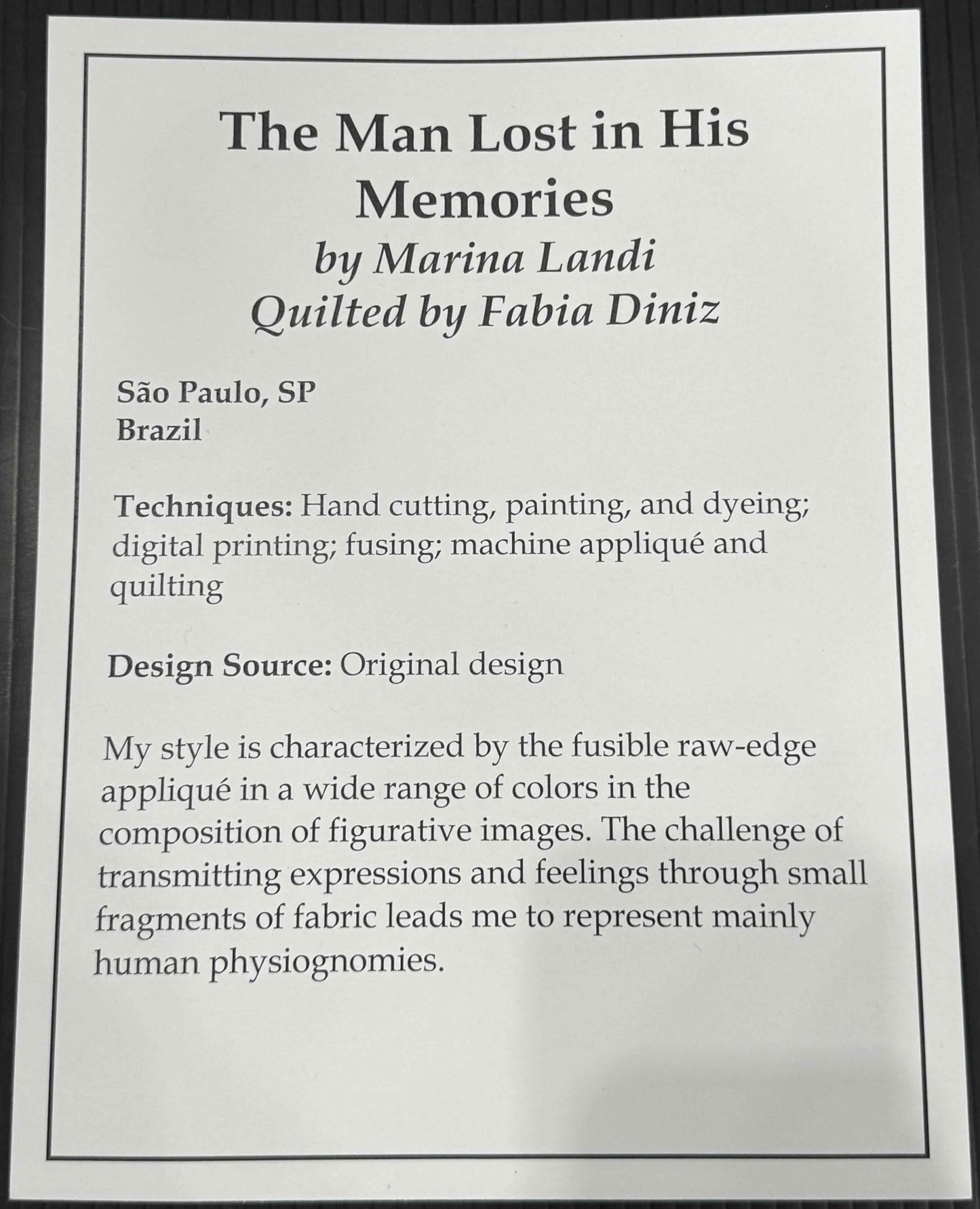 The Man Lost in His Memories