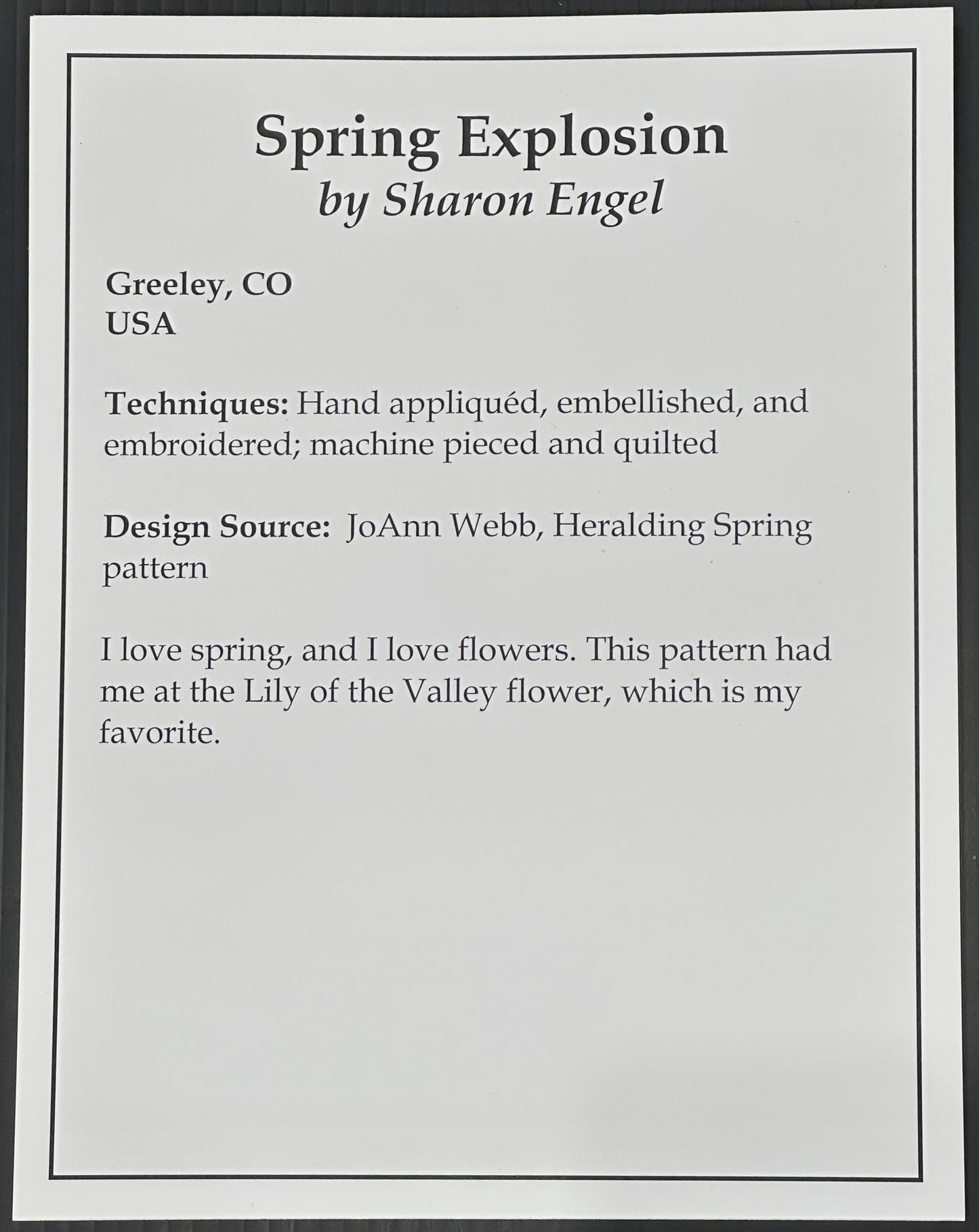 Spring Explosion