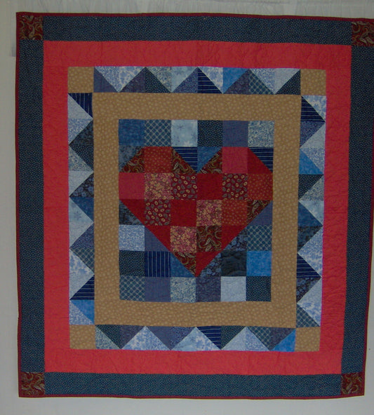 Flannel Scrappy Heart QOV