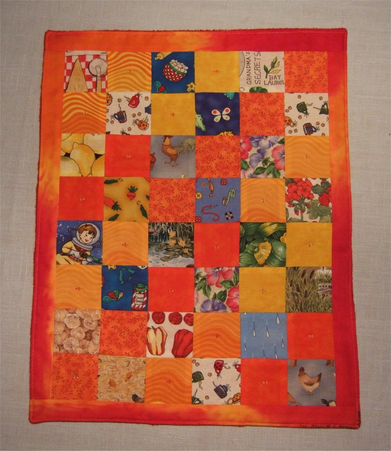 Orange doll quilt