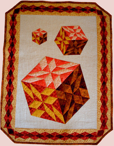Floating Patchwork Cubes