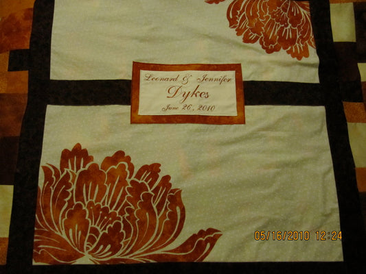 Len and Jen's wedding quilt