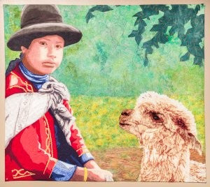 Peruvian Girl with Llama