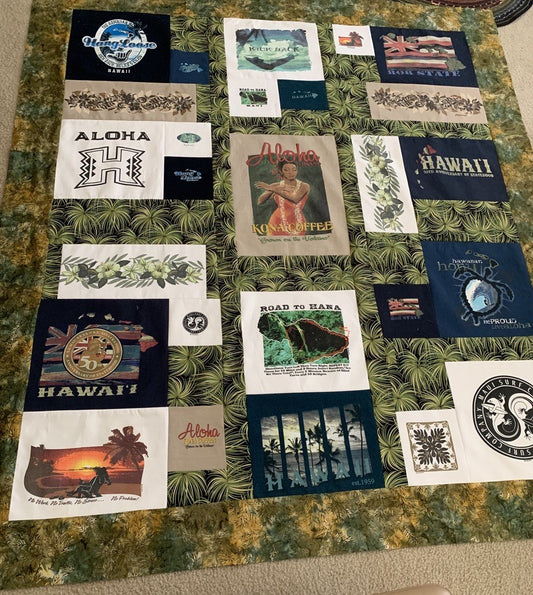 Hawaiian T-Shirt Quilt