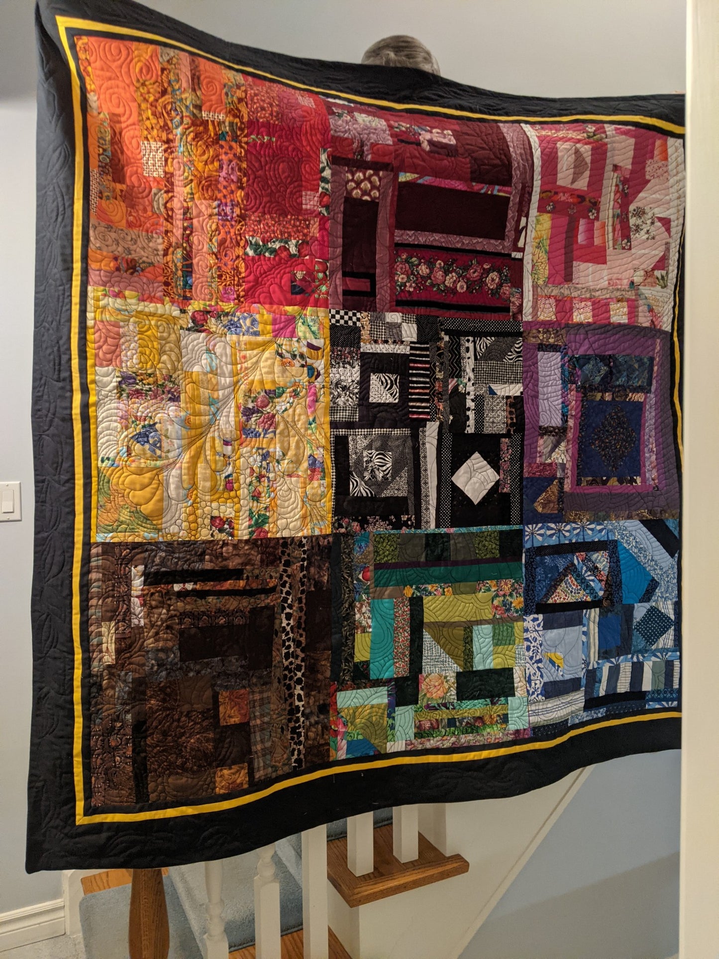 Color Wheel Improv Quilt