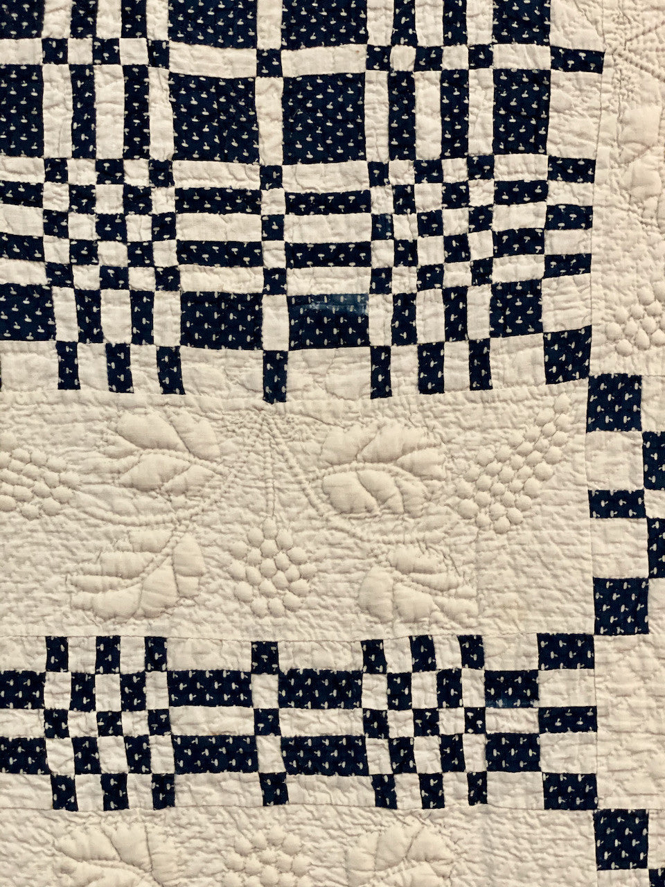 1876- Indigo Trapunto Quilt