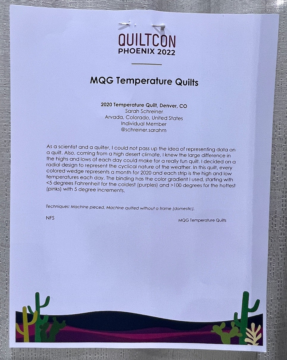 2020 Temperature Quilt, Denver, CO