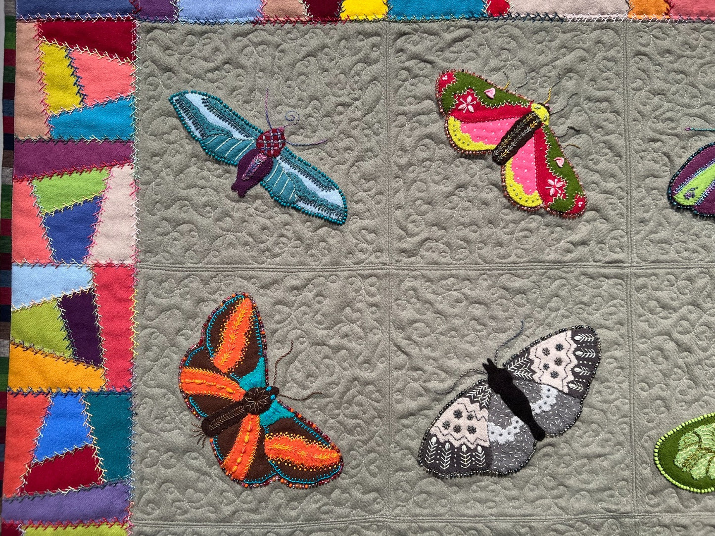 Wool Appliquéd Butterflies