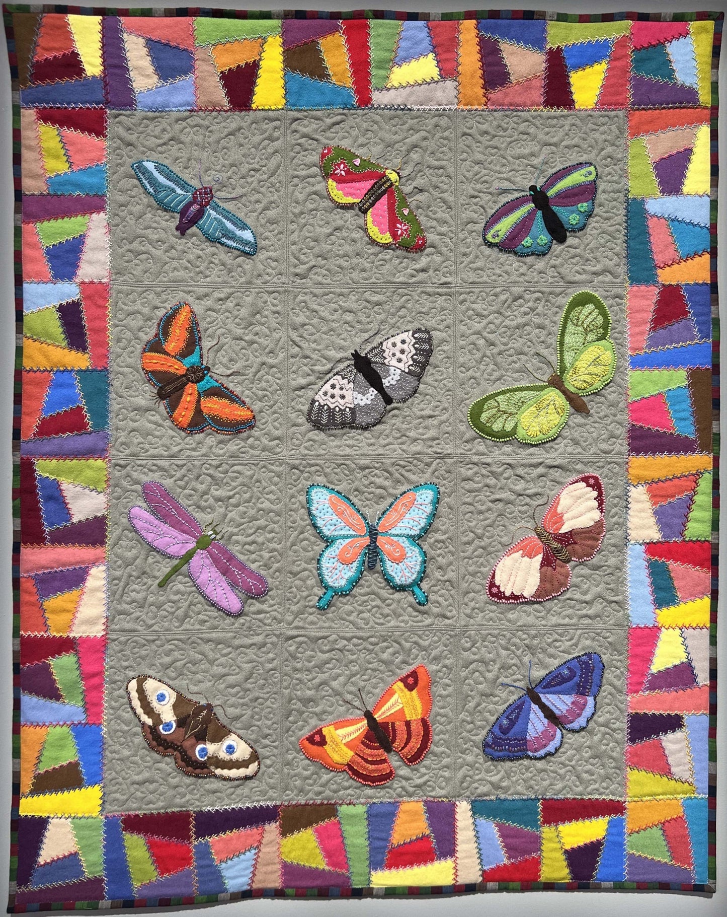Wool Appliquéd Butterflies