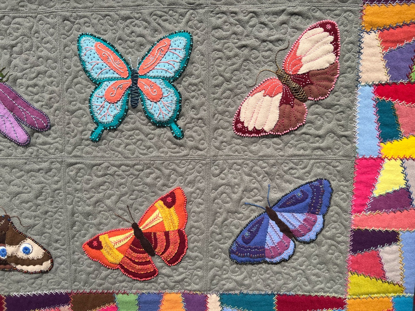 Wool Appliquéd Butterflies