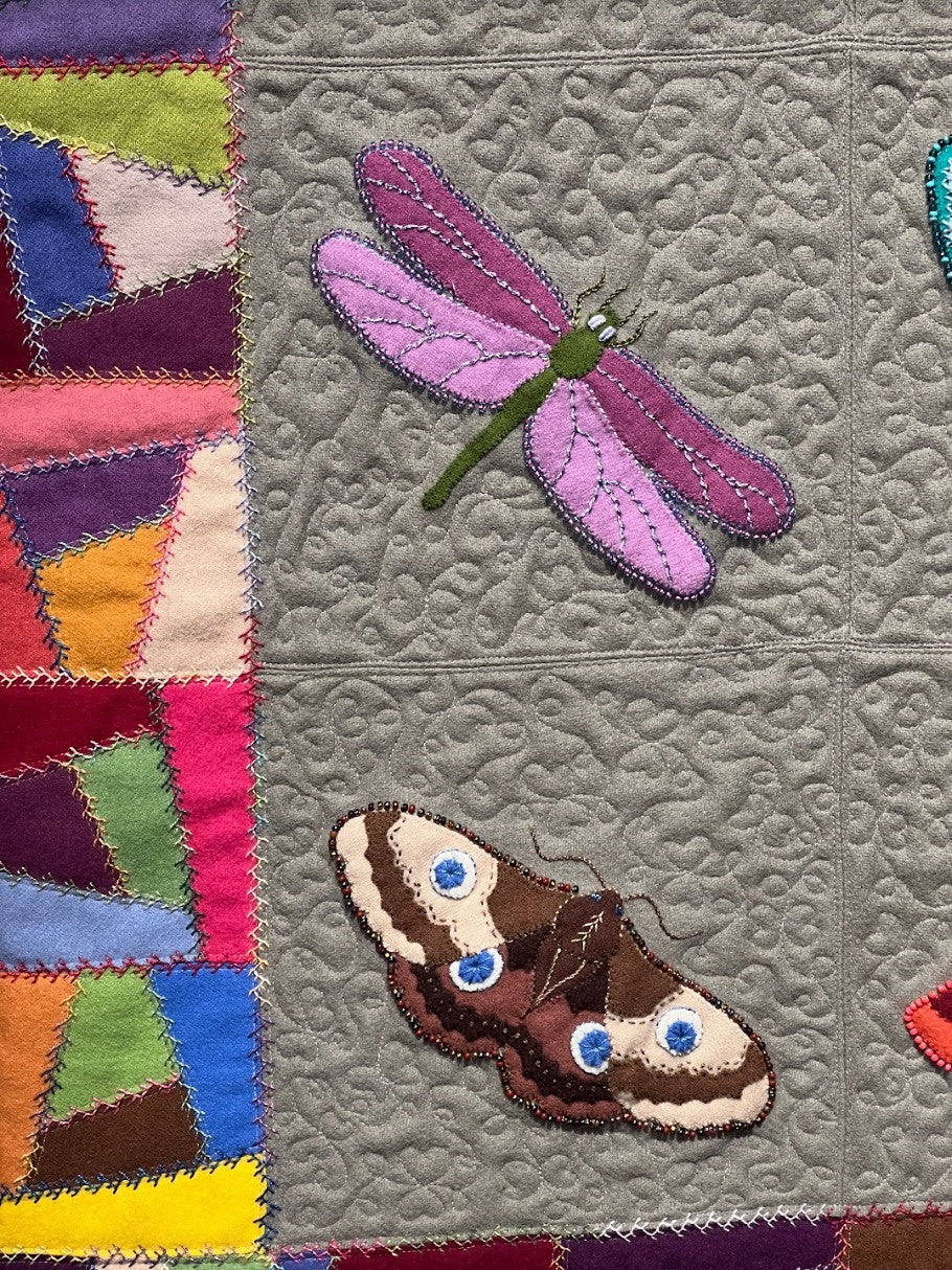 Wool Appliquéd Butterflies
