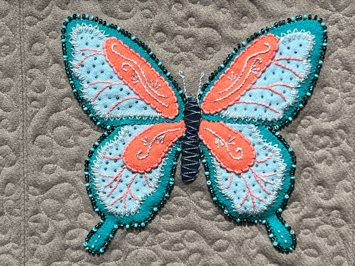 Wool Appliquéd Butterflies