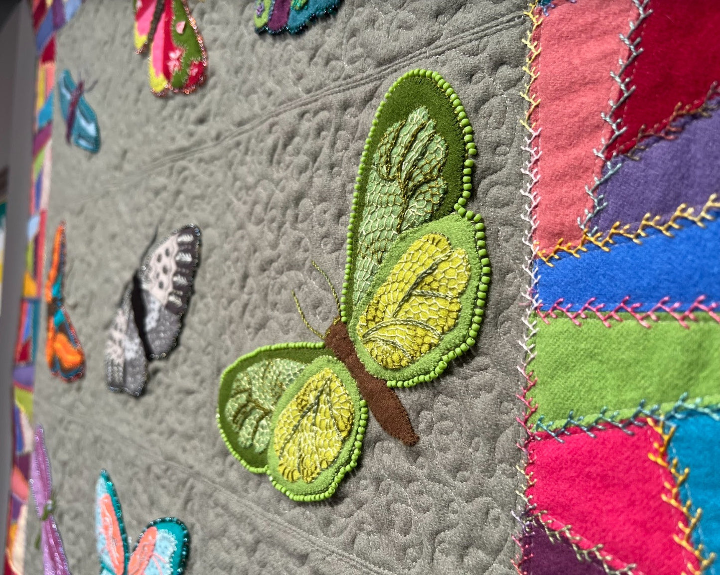 Wool Appliquéd Butterflies
