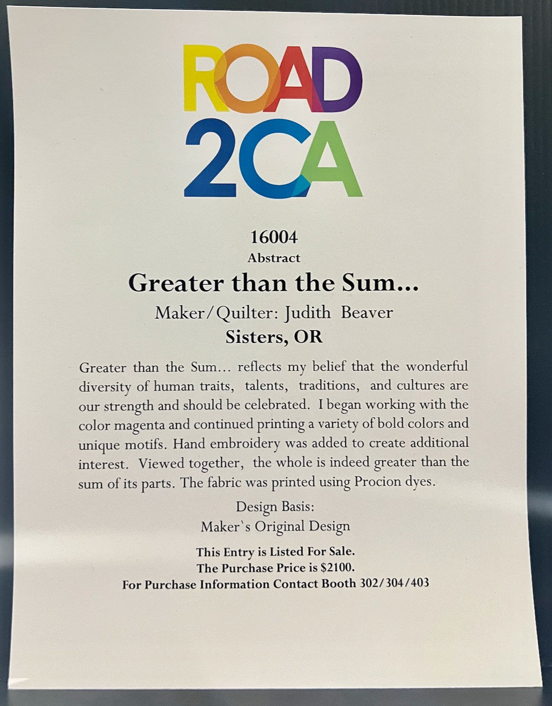 Greater than the Sum...