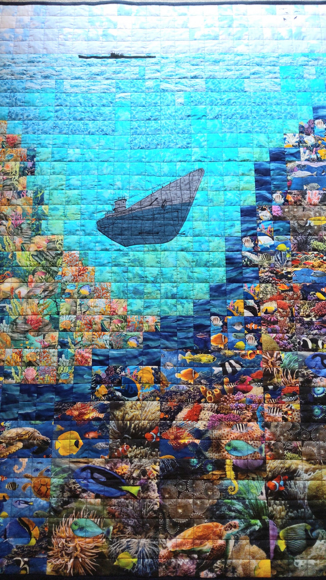Blanket with submarines in the South Seas