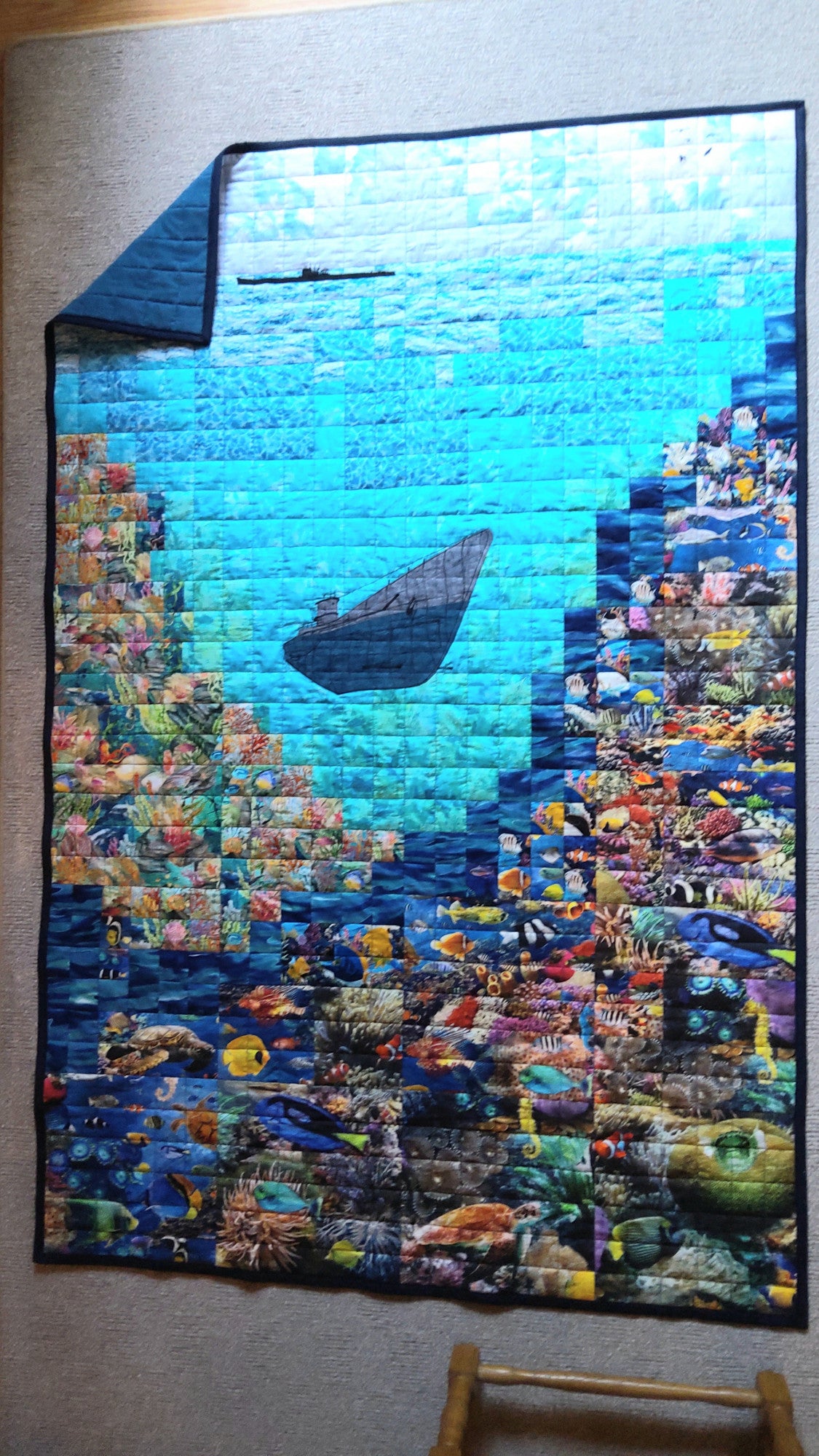 Blanket with submarines in the South Seas