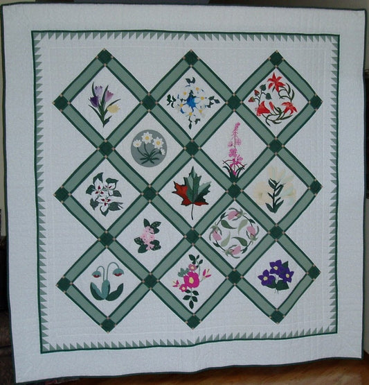 CQA/ACC 1991 Provincial Flowers Raffle Quilt