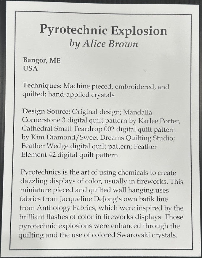 Pyrotechnic Explosion