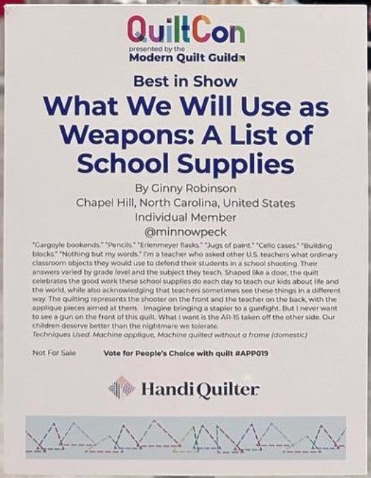 What We Will Use as Weapons: A List of School Supplies
