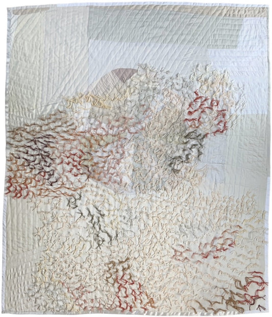 Coral Quilt: Stitched and Tied