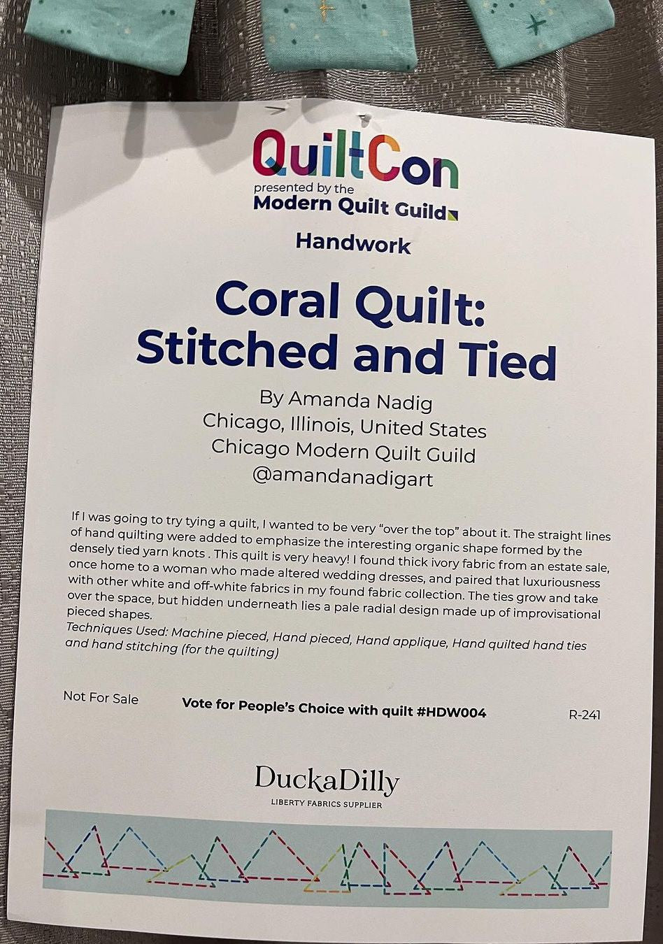 Coral Quilt: Stitched and Tied