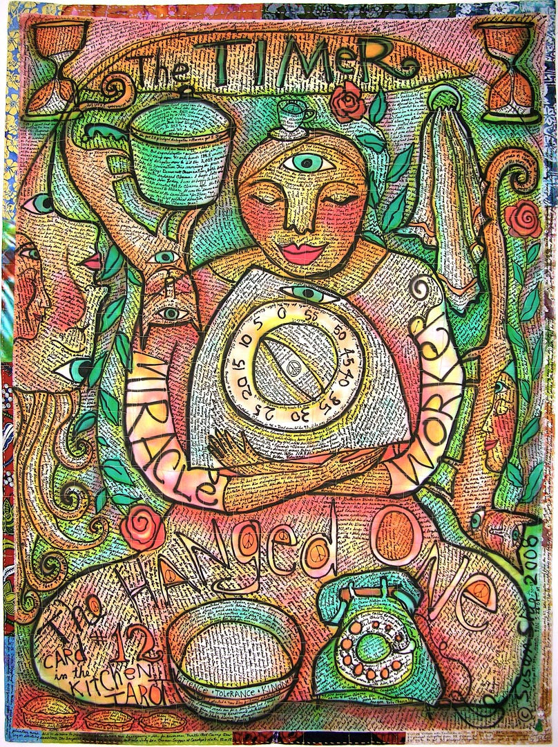 The Timer / Hanged One: Card #12 in the Kitchen Tarot