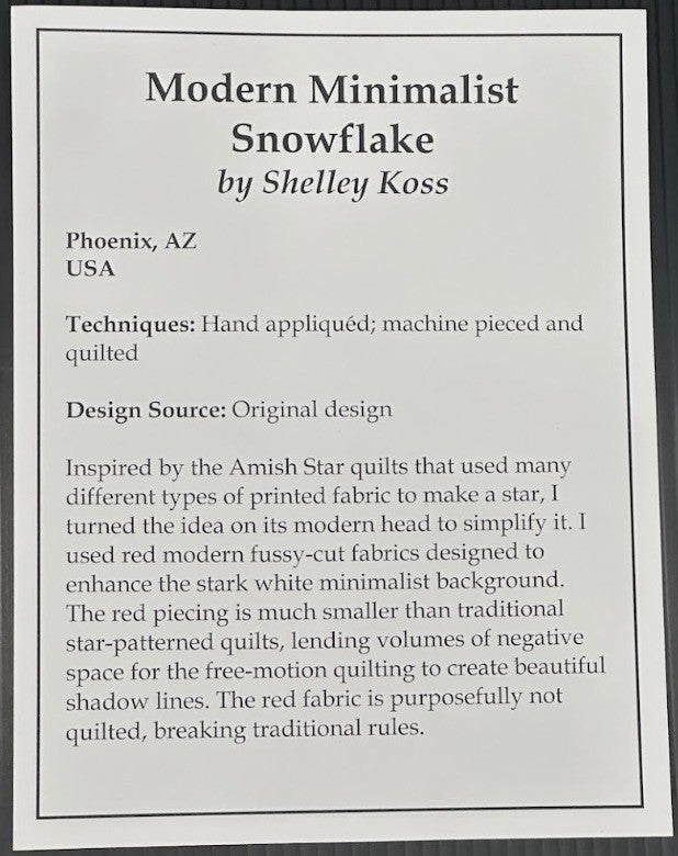 Modern Minimalist Snowflake