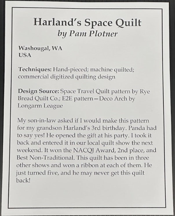 Harland's Space Quilt
