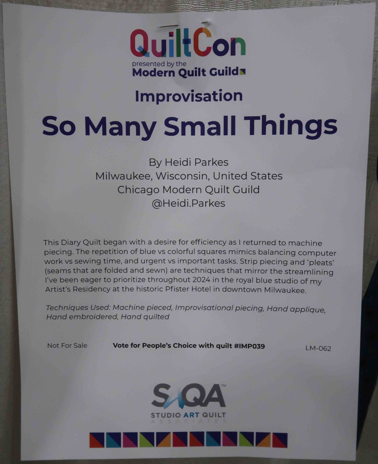 So Many Small Things