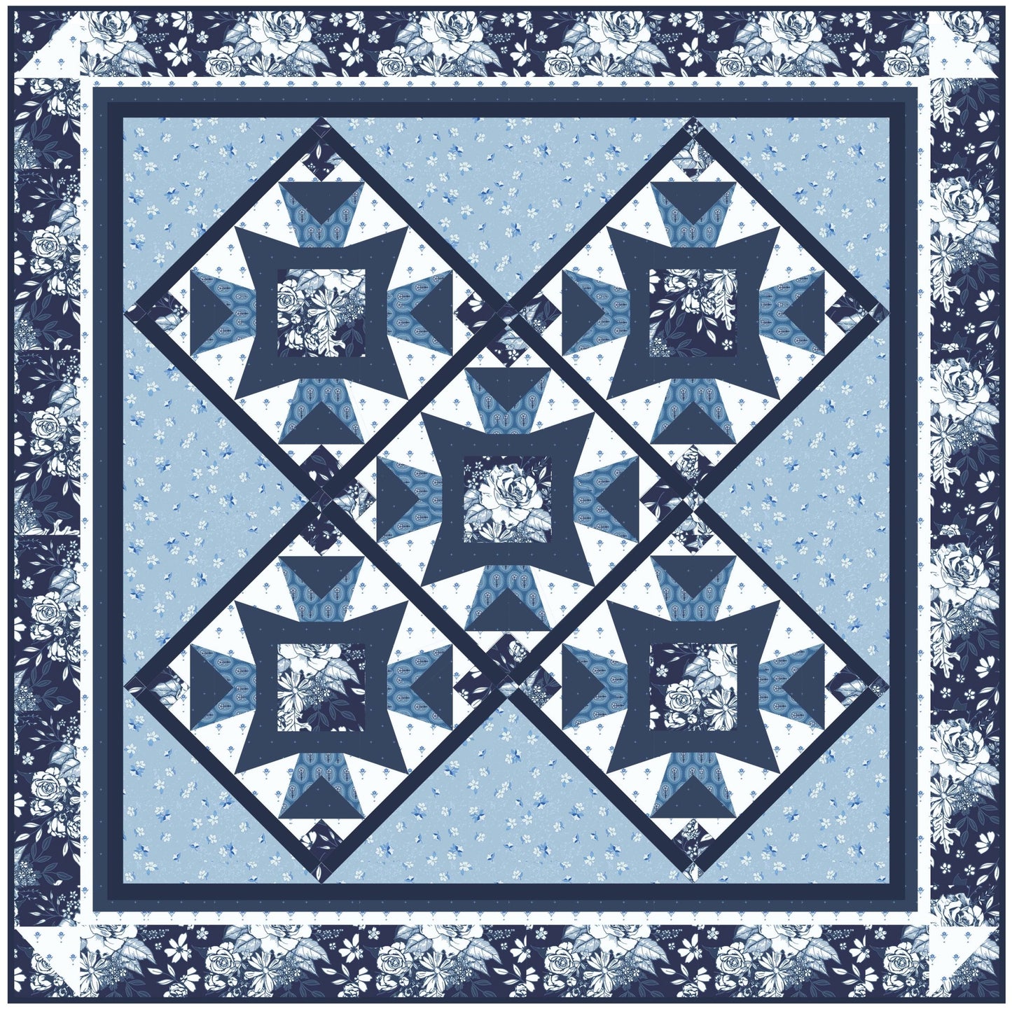 The Odette Quilt - True Blue Colorway