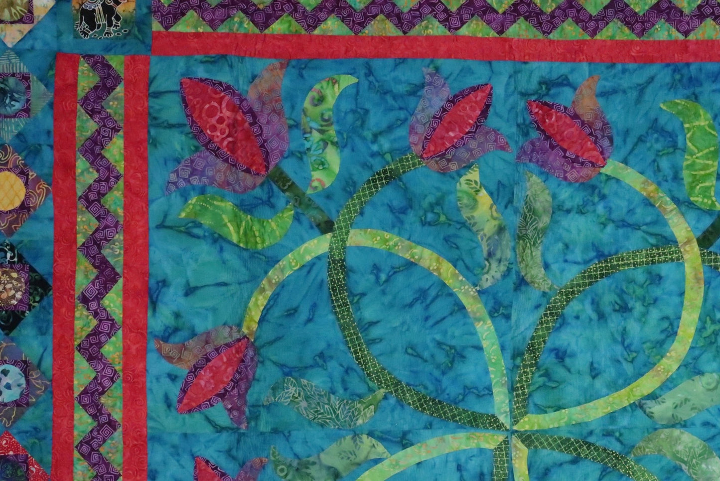 Batik Triple Tulips