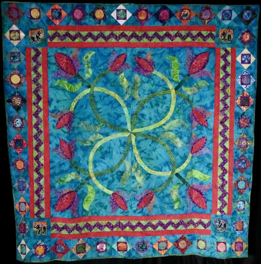 Batik Triple Tulips