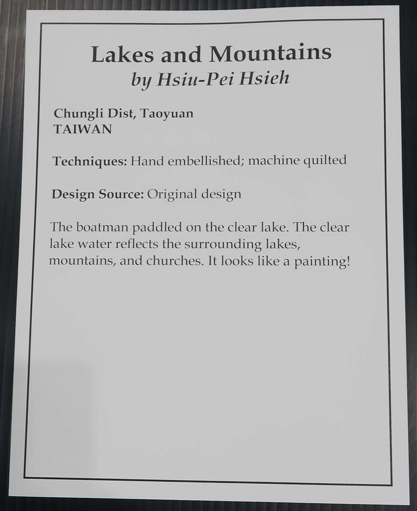 Lakes and Mountains