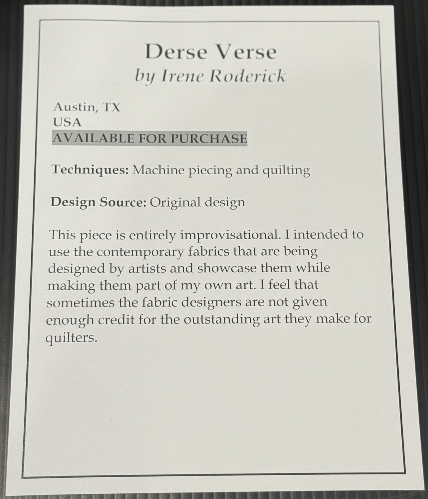 Derse Verse