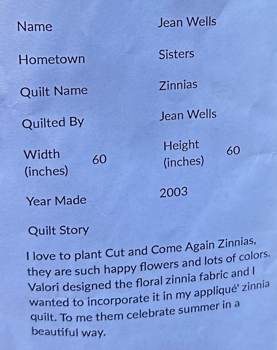Zinnas by Jean Wells