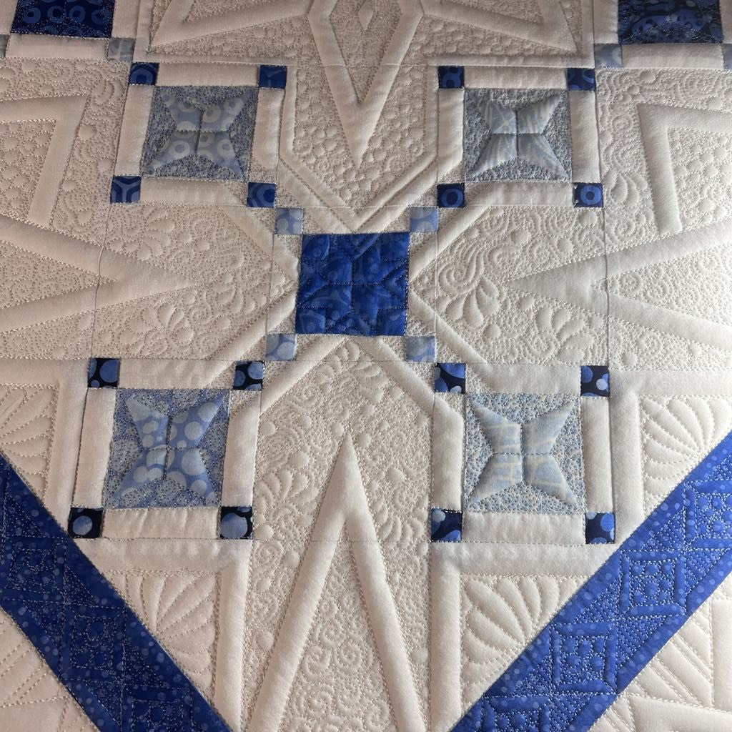 Blue and White Squared