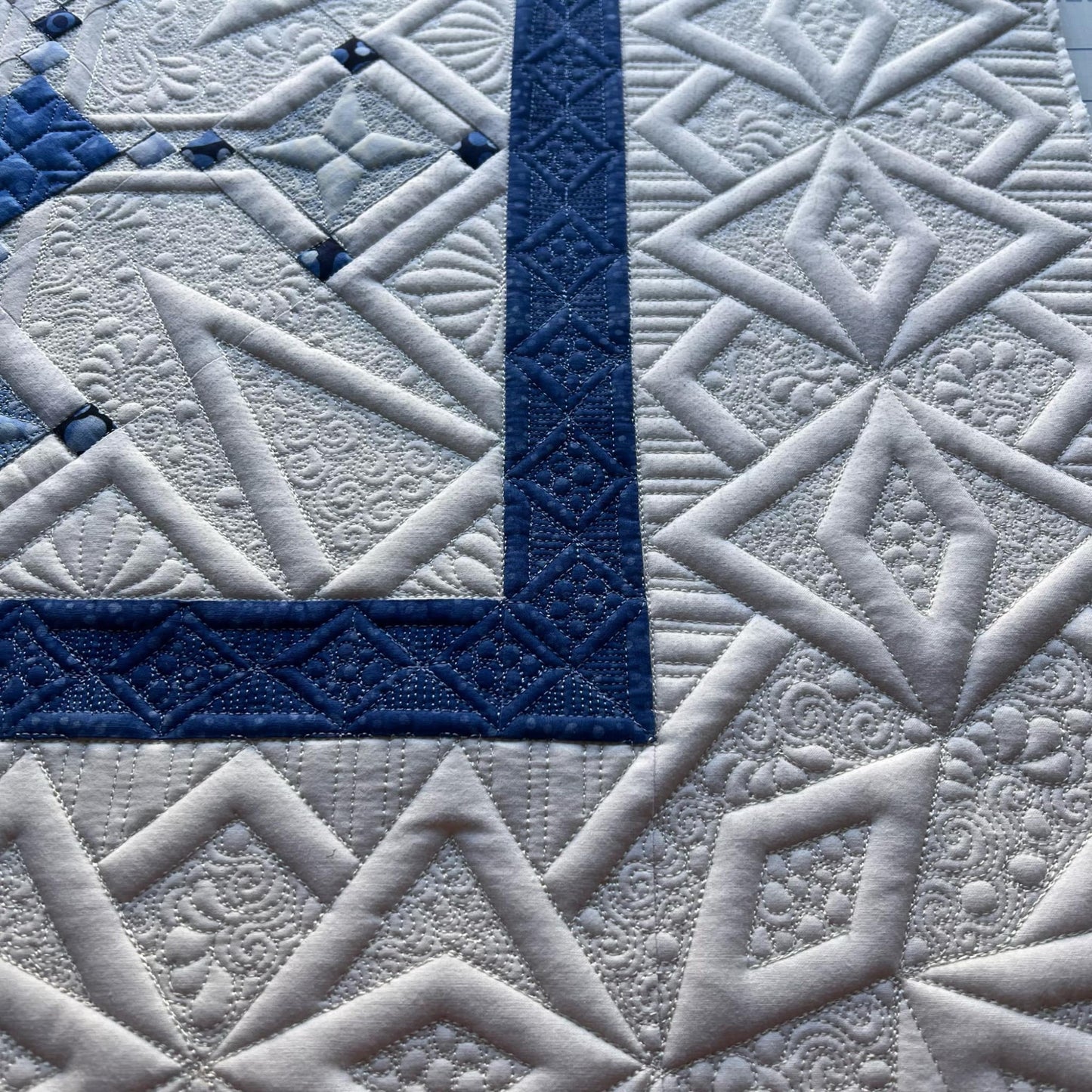 Blue and White Squared