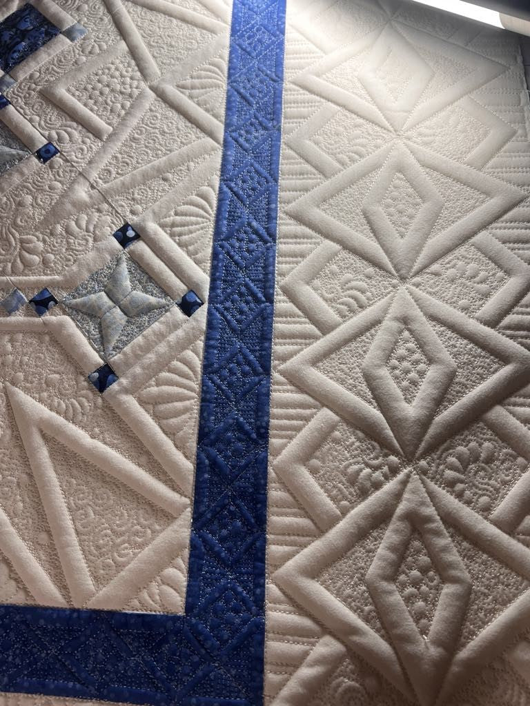 Blue and White Squared