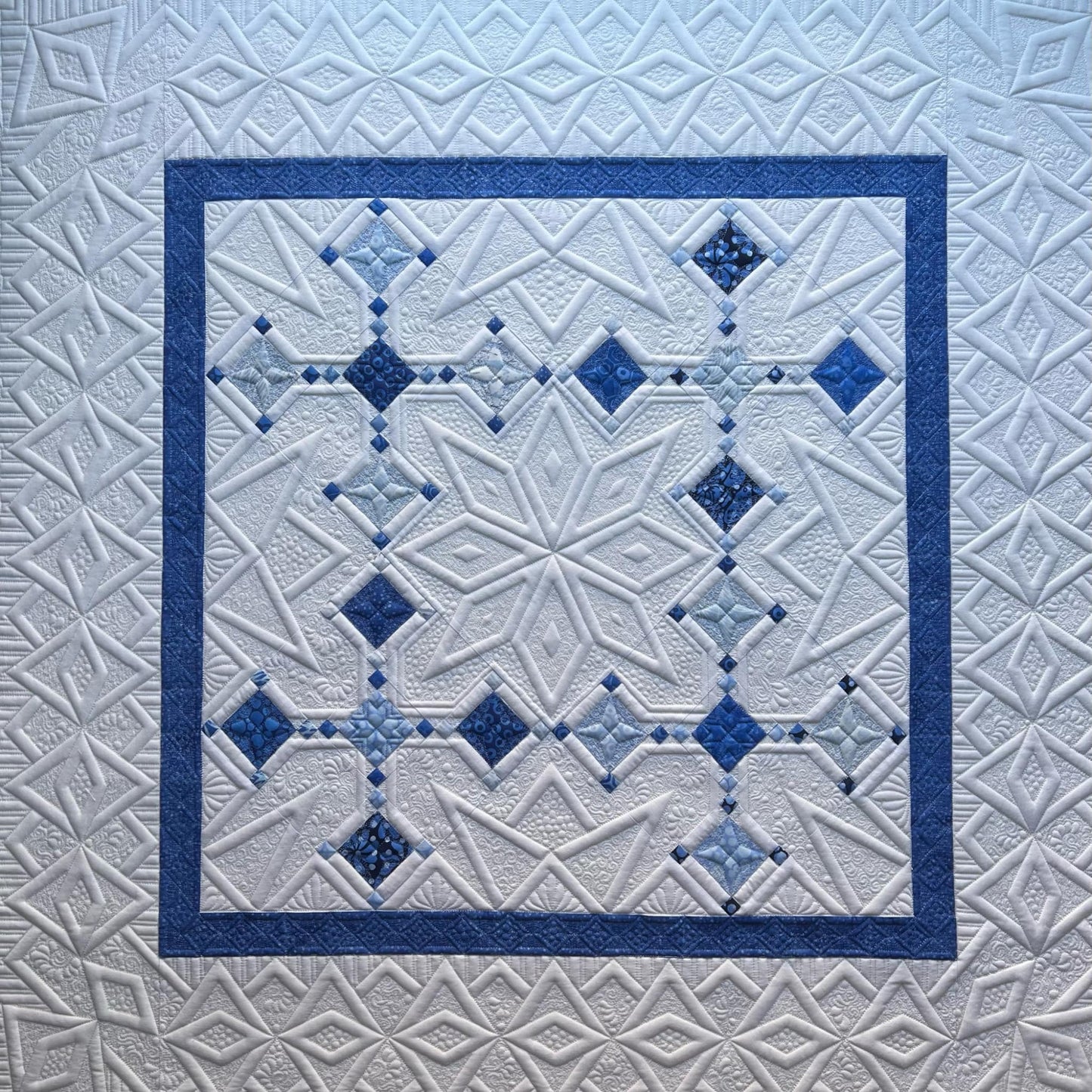 Blue and White Squared