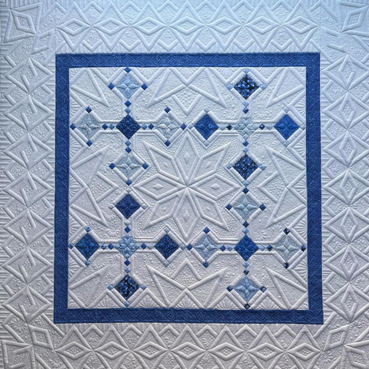 Blue and White Squared