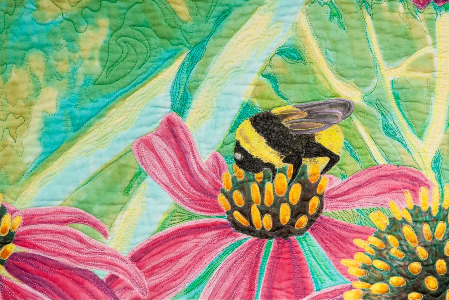 Bumblebee and Coneflowers