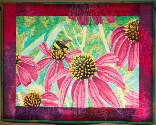 Bumblebee and Coneflowers