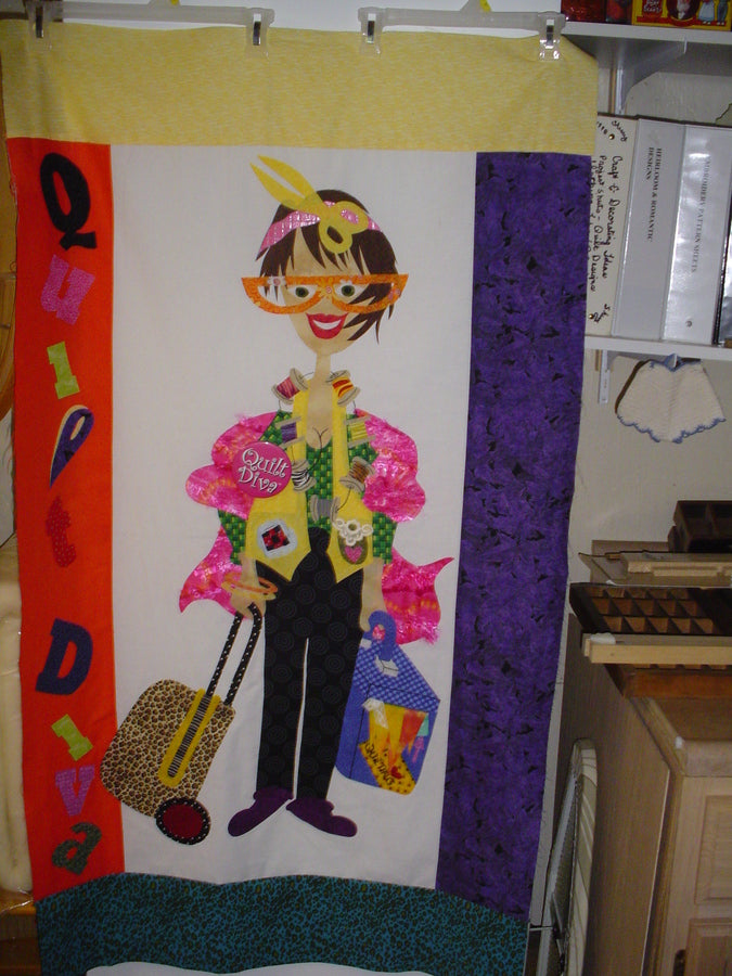 "Quilt Diva Caricature"
