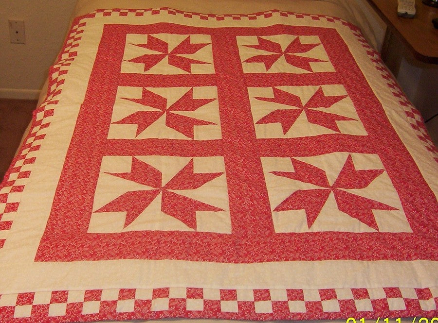 Windmill in Red & White