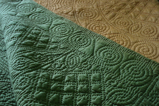 Welsh quilt green/gold