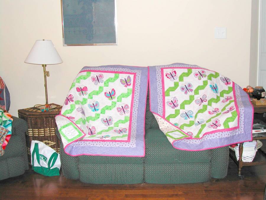 2 Butterfly quilts