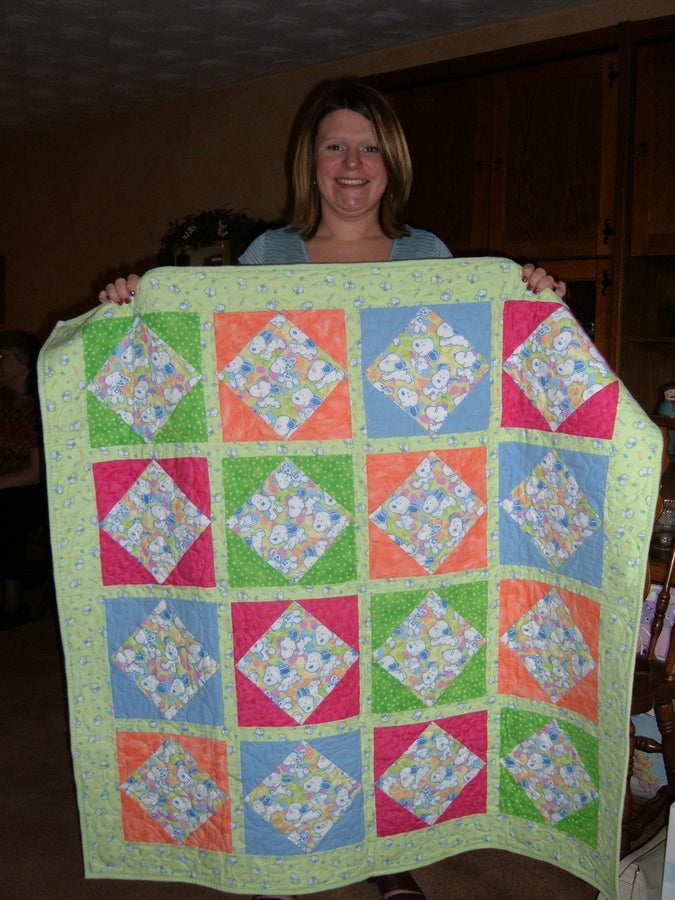 Sophia's Snoopy baby quilt