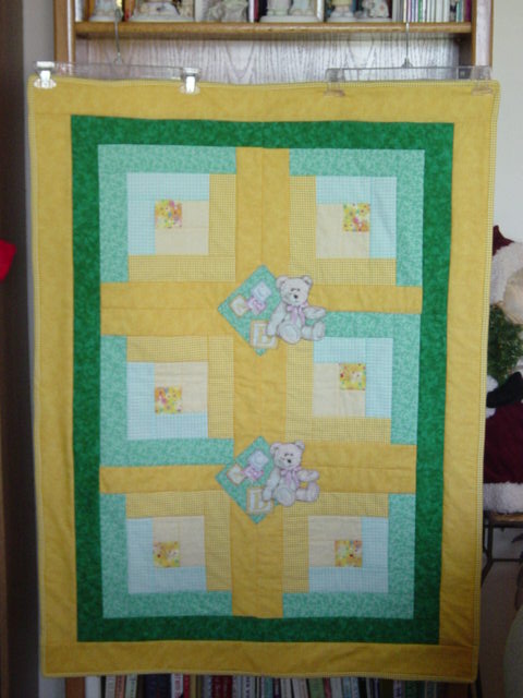 Log cabin quilt as you go